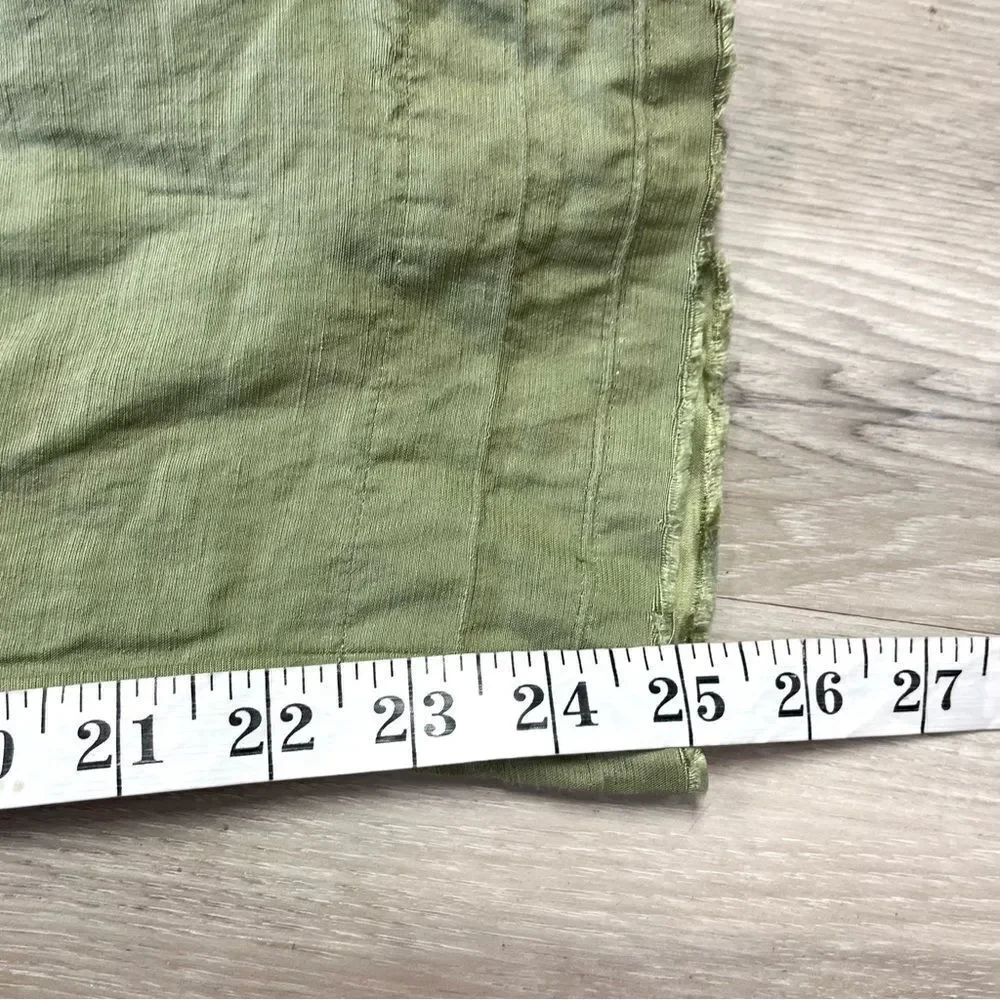 Wilfred Pants Women's 4 Aritzia Green Linen‎ Blend High Rise Ankle Cropped Cargo